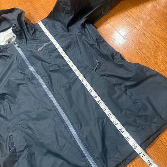 Eddie Bauer WeatherEdge Cloud Cap Rain Jacket Women's XL Storm Blue Pit Zips - Picture 11 of 12